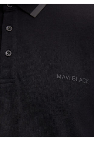 تیشرت یقه پولو سیاه مردانه ماوی | 611829