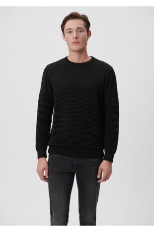 بافت سیاه آستین استاندارد مردانه ماوی | 710141