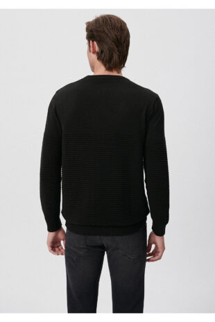 بافت سیاه آستین استاندارد مردانه ماوی | 710141