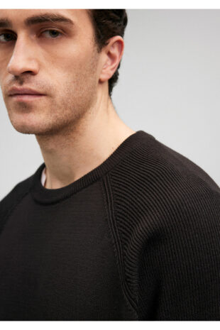 بافت خاکستری آستین استاندارد مردانه ماوی | 710213