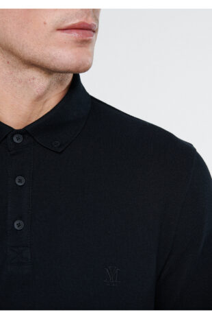 تیشرت یقه پولو سیاه آستین استاندارد مردانه ماوی | 063247-900