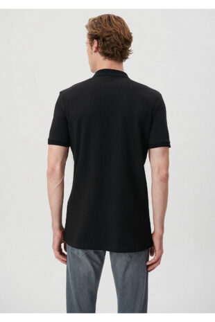 تیشرت یقه پولو سیاه آستین استاندارد مردانه ماوی | 064946-21842