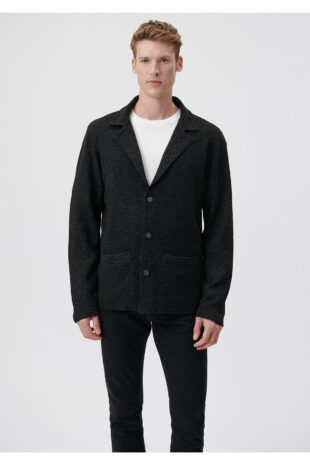 کت سیاه آستین استاندارد مردانه ماوی | 070699-900