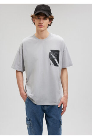 تی شرت خاکستری فاق نرمال مردانه ماوی | 612110