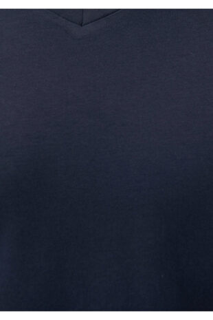 تی شرت سفید فاق نرمال آستین استاندارد مردانه ماوی | 061748-17588