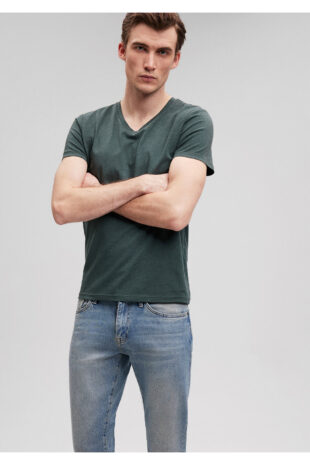 تی شرت سبز فاق نرمال آستین استاندارد مردانه ماوی | 061748-25752