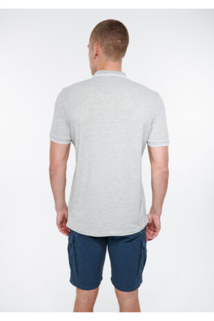 تیشرت یقه پولو سفید آستین استاندارد مردانه ماوی | 064164-28387