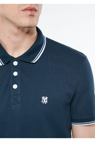 تیشرت یقه پولو لاجورد آستین استاندارد مردانه ماوی | 064164-28417