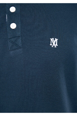 تیشرت یقه پولو لاجورد آستین استاندارد مردانه ماوی | 064164-28417