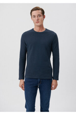 تی شرت سفید فاق نرمال آستین استاندارد مردانه ماوی | 064622-26828