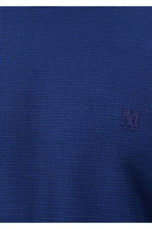 تی شرت آبی فاق نرمال آستین استاندارد مردانه ماوی | 65755