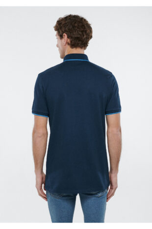 تیشرت یقه پولو سفید آستین استاندارد مردانه ماوی | 062373-28417