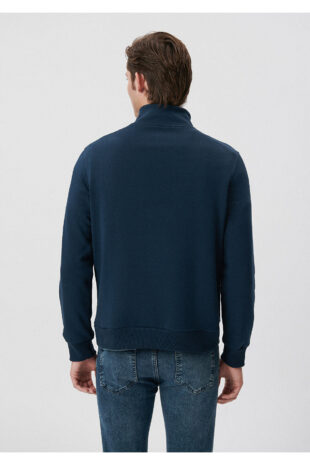 سویشرت لاجورد آستین استاندارد مردانه ماوی | 610908