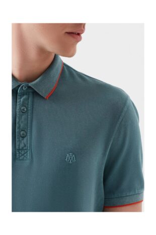 تیشرت یقه پولو آبی آستین استاندارد مردانه ماوی | 065920-30708-STD