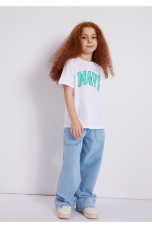 تی شرت صورتی فاق نرمال آستین استاندارد دخترانه ماوی | 7610109