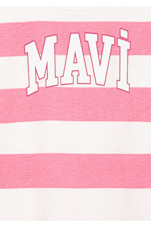 تی شرت صورتی فاق نرمال آستین استاندارد دخترانه ماوی | 7610191