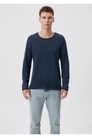 بافت لاجورد آستین استاندارد مردانه ماوی | 070683-29743