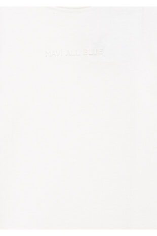 تی شرت سفید فاق نرمال آستین استاندارد دخترانه ماوی | 7610197