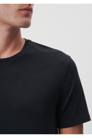 تی شرت سیاه فاق نرمال آستین استاندارد مردانه ماوی | 065574-900