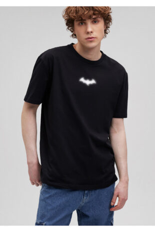 تی شرت سیاه فاق نرمال آستین استاندارد مردانه ماوی | 066878-900
