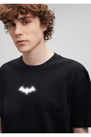 تی شرت سیاه فاق نرمال آستین استاندارد مردانه ماوی | 066878-900