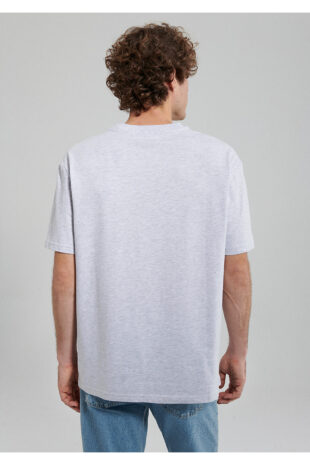 تی شرت خاکستری فاق نرمال آستین استاندارد مردانه ماوی | 611711