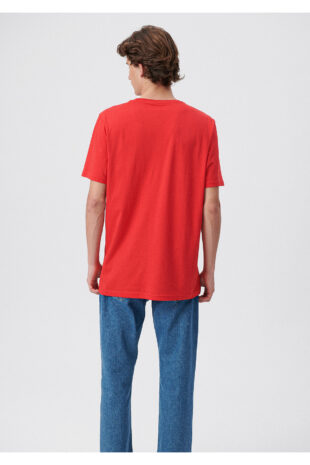 تی شرت قرمز آستین استاندارد مردانه ماوی | 066841-33099