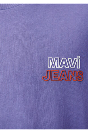 تی شرت بنفش فاق نرمال آستین استاندارد مردانه ماوی | 066841-34637