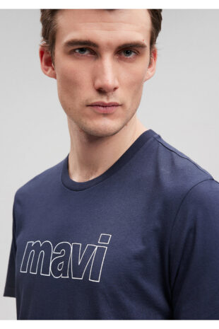 تی شرت لاجورد فاق نرمال آستین استاندارد مردانه ماوی | 065781-28417