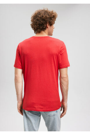 تی شرت قرمز فاق نرمال آستین استاندارد مردانه ماوی | 065781-34535