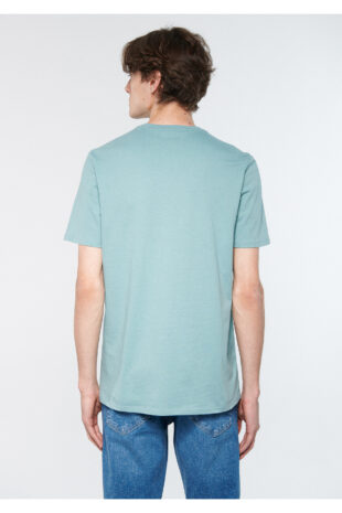 تی شرت آبی فاق نرمال آستین استاندارد مردانه ماوی | 66846