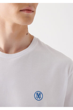 تی شرت سفید فاق نرمال آستین استاندارد مردانه ماوی | 067074-620