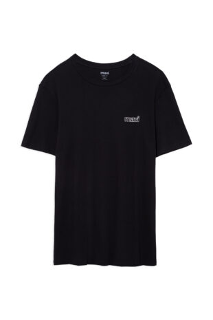 تی شرت سیاه فاق نرمال آستین استاندارد مردانه ماوی | 610360