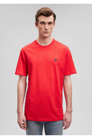تی شرت قرمز فاق نرمال آستین استاندارد مردانه ماوی | 67074
