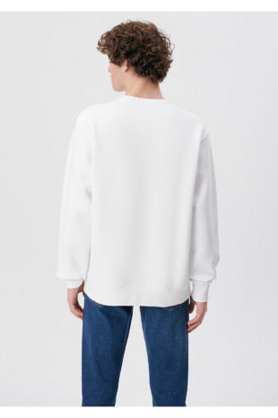 سویشرت سفید آستین استاندارد مردانه ماوی | 610925