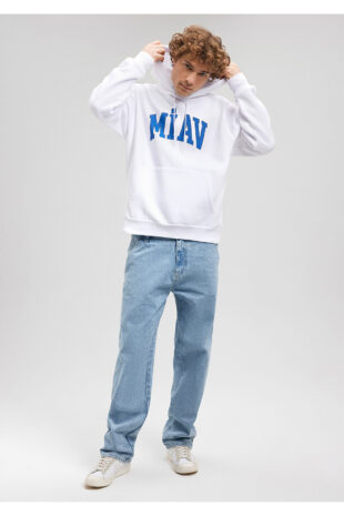 سویشرت سفید آستین استاندارد مردانه ماوی | 0S10122