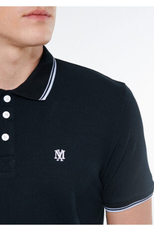 تیشرت یقه پولو سیاه آستین استاندارد مردانه ماوی | 064164-900