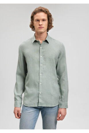 پیراهن خاکستری آستین استاندارد مردانه ماوی | 21190