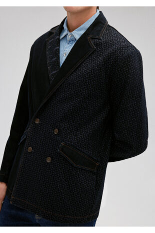 کت لاجورد آستین استاندارد مردانه ماوی | 110372