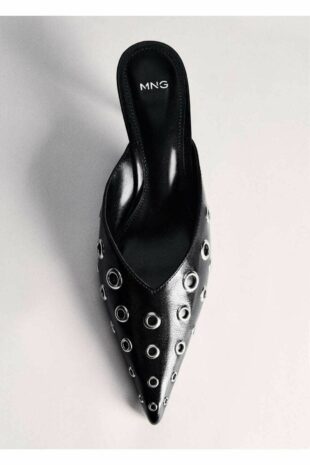 کفش های پشتی با جزئیات فلزی سیاه زنانه مانگو | 77052924