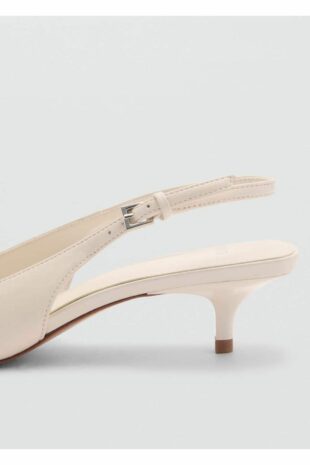 کفش سنگ کریستال پاشنه باز بژ زنانه مانگو | 77064038