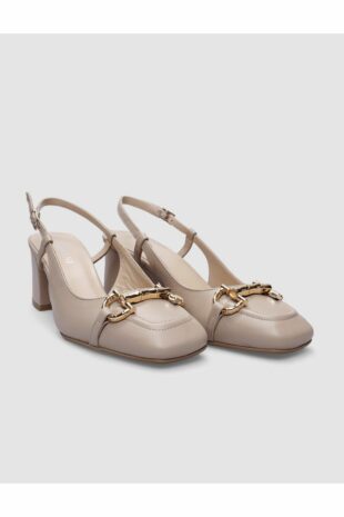 کفش پاشنه دار زنانه 100% پودر چرم اصل صورتی زنانه کابانی | 124484