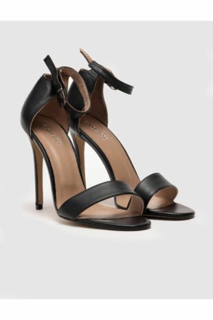 کفشهای پاشنه دار زنانه مشکی با جزییات سگک نئولیت سیاه زنانه کابانی | 9YBB65AY015700