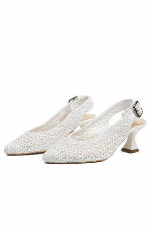 ® | Pc-52260-3959 سفید - کفش پاشنه دار زنانه سفید زنانه پیر کاردین | PC-52260