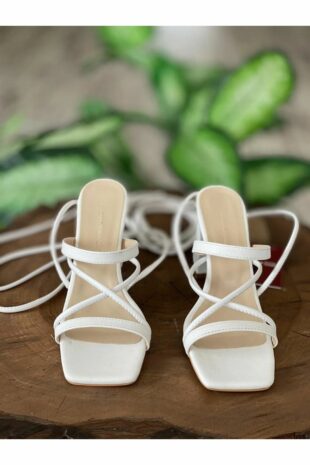 کفش پاشنه دار زنانه سفید PC-52269 سفید زنانه پیر کاردین | PC-52269