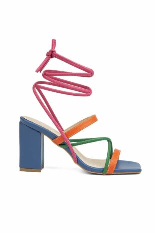 ® | PC-52269-3959 آبی - کفش پاشنه بلند زنانه آبی زنانه پیر کاردین | PC-52269