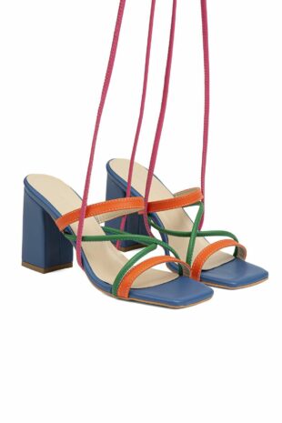 ® | PC-52269-3959 آبی - کفش پاشنه بلند زنانه آبی زنانه پیر کاردین | PC-52269