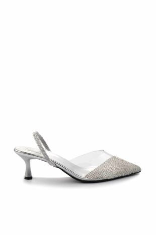 کفش کلاسیک پاشنه بلند نقره اي زنانه | K010262003 Bambi