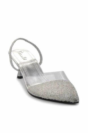 کفش کلاسیک پاشنه بلند نقره اي زنانه | K010262003 Bambi