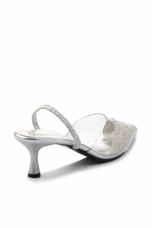 کفش کلاسیک پاشنه بلند نقره اي زنانه | K010262003 Bambi